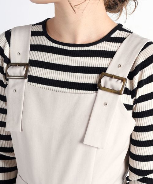 Khaju（カージュ）の「Khaju:バックオープンオールインワン2 ◇（つなぎ/オールインワン・レディース・ブラック/ベージュ・ONE SIZE）」の6枚目の写真