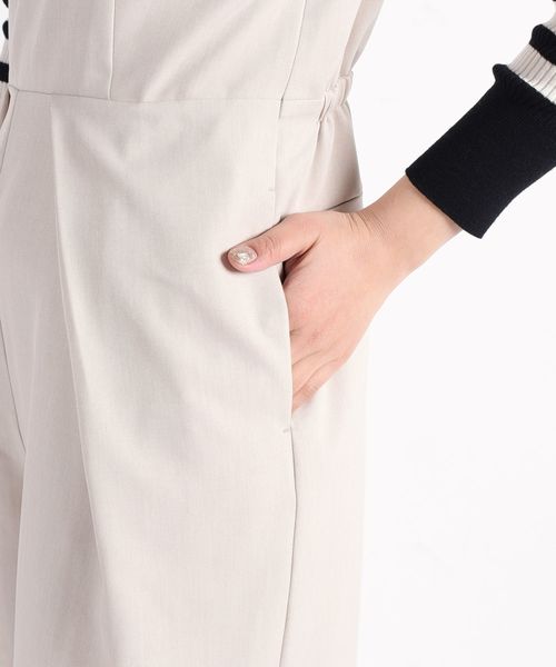 Khaju（カージュ）の「Khaju:バックオープンオールインワン2 ◇（つなぎ/オールインワン・レディース・ブラック/ベージュ・ONE SIZE）」の5枚目の写真