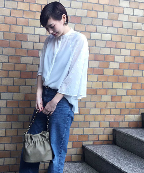 ear PAPILLONNER（イアパピヨネ）の「チェーンショルダーバッグ　S（ショルダーバッグ・レディース・カーキ/イエロー/アイボリー・FREE）」の12枚目の写真