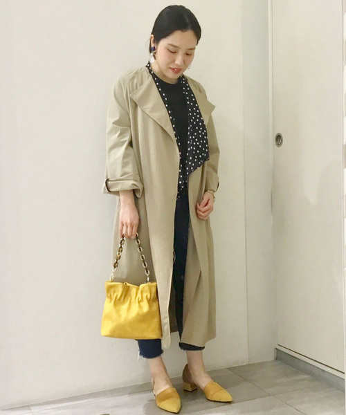 ear PAPILLONNER（イアパピヨネ）の「チェーンショルダーバッグ　S（ショルダーバッグ・レディース・カーキ/イエロー/アイボリー・FREE）」の14枚目の写真