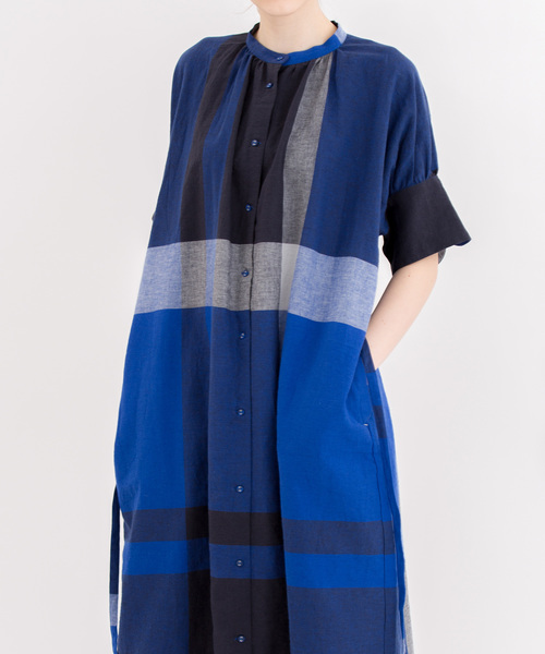 ☆新品☆nop den nod 半袖ドット柄シャツワンピース nopdenod ノップドゥノッド 半袖 シャツワンピース ドット刺繍