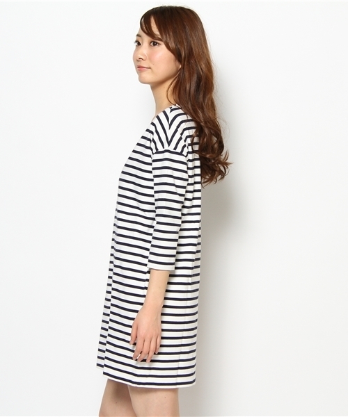 JOURNAL STANDARD（ジャーナルスタンダード）の「【WEB限定期間限定セール 4/21(日)まで】16/2ボーダー天竺　ワンピース（ワンピース・レディース・ブルー/コバルトブルー/ネイビー・SMALL/MEDIUM）」の5枚目の写真