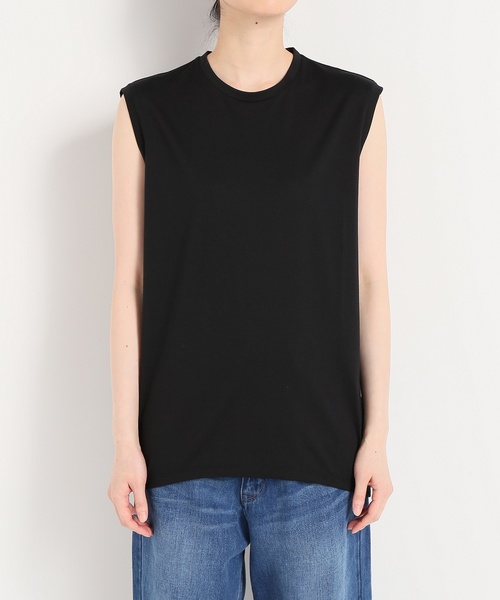 Deuxieme Classe（ドゥーズィエムクラス）の「・WINDFEEL テンジクノースリーブプルオーバー（Tシャツ/カットソー・レディース・ホワイト/ブラック/ベージュ/カーキ・ﾌﾘ-）」の13枚目の写真