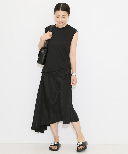 Deuxieme Classe（ドゥーズィエムクラス）の「・WINDFEEL テンジクノースリーブプルオーバー（Tシャツ/カットソー・レディース・ホワイト/ブラック/ベージュ/カーキ・ﾌﾘ-）」の21枚目の写真