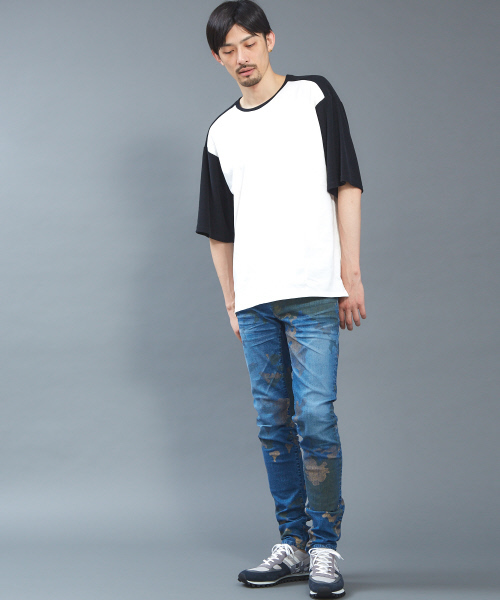 ZDA（ゼットディーエー）の「【5351×ZDA別注】カモフラレザーラインスニーカー（スニーカー・メンズ・ブラック/グレー・44/40/41/42/43）」の18枚目の写真