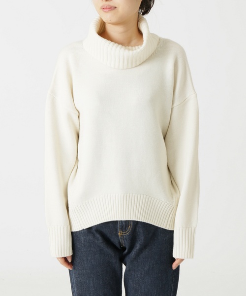 セール】NATURAL WOOL ボリュームタートルプルオーバー◇（ニット