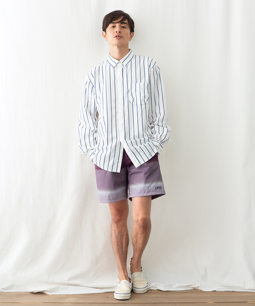 JRD by JARLD(ジェイアールディーバイジャールド)の「撥水タフタ長袖レギュラーカラーストライプロングシャツ(シャツ/ブラウス・メンズ・ブルー系その他/ブルー系その他2・S/M/L)」の4枚目の写真