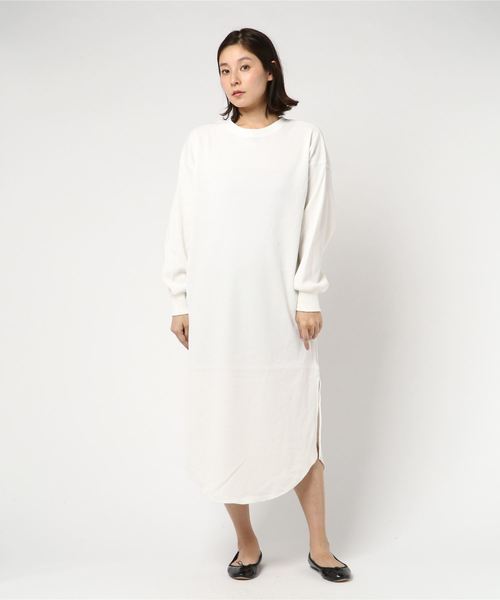 VENCEEXCHANGE（ヴァンスエクスチェンジ）の「ワッフル2WAYワンピース（ワンピース・レディース・ブラック/ベージュ/オフホワイト・FREE）」の9枚目の写真