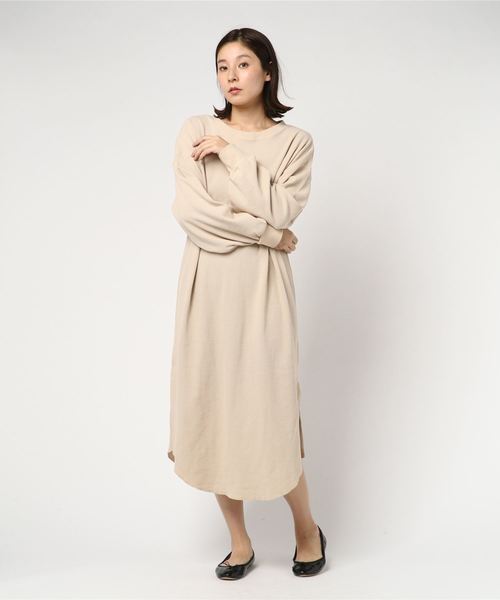 VENCEEXCHANGE（ヴァンスエクスチェンジ）の「ワッフル2WAYワンピース（ワンピース・レディース・ブラック/ベージュ/オフホワイト・FREE）」の7枚目の写真