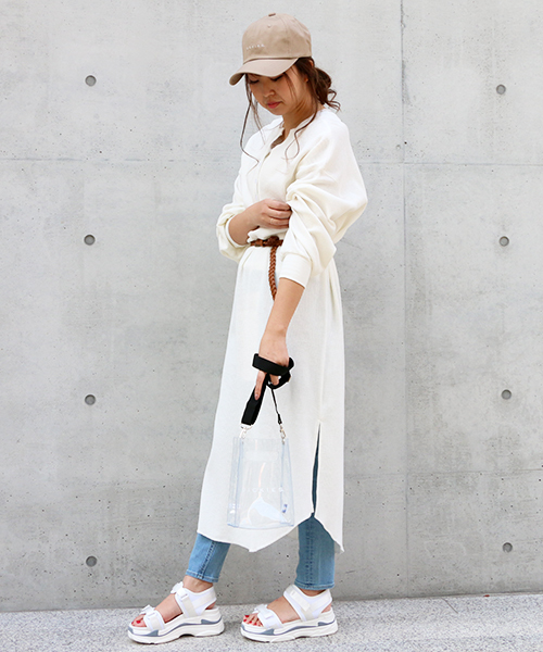 VENCEEXCHANGE（ヴァンスエクスチェンジ）の「ワッフル2WAYワンピース（ワンピース・レディース・ブラック/ベージュ/オフホワイト・FREE）」の15枚目の写真