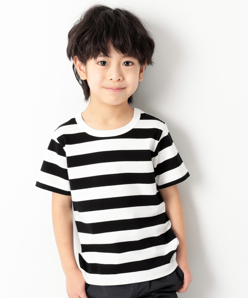 devirock(デビロック)の「ボーダーTシャツ(Tシャツ/カットソー・キッズ・ブラック系その他/ブルー系その他2/ブラック系その他2/ブルー系その他・130cm/150cm/140cm/110cm/100cm/160cm/120cm)」の2枚目の写真