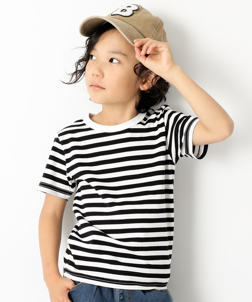 devirock(デビロック)の「ボーダーTシャツ(Tシャツ/カットソー・キッズ・ブラック系その他/ブルー系その他2/ブラック系その他2/ブルー系その他・130cm/150cm/140cm/110cm/100cm/160cm/120cm)」の3枚目の写真