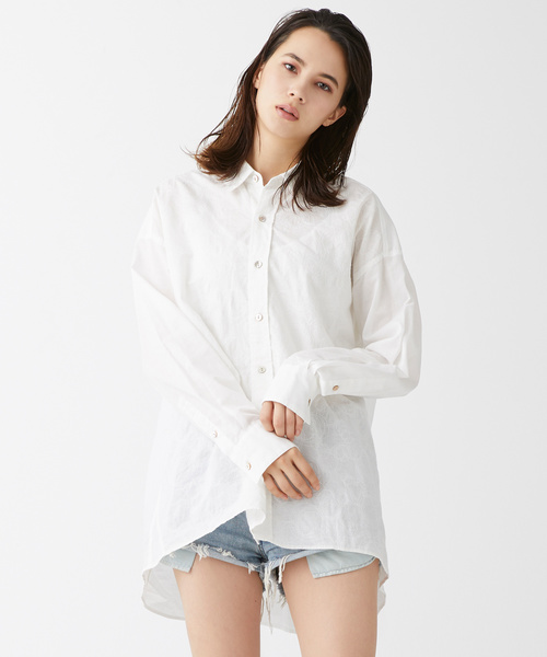 CIRCLE EMBROIDERY SHIRT (WOMENS) / サークルエンブロイダリーシャツ CIRCLE EMBROIDERY SHIRT (WOMENS) / サークルエンブロイダリーシャツ