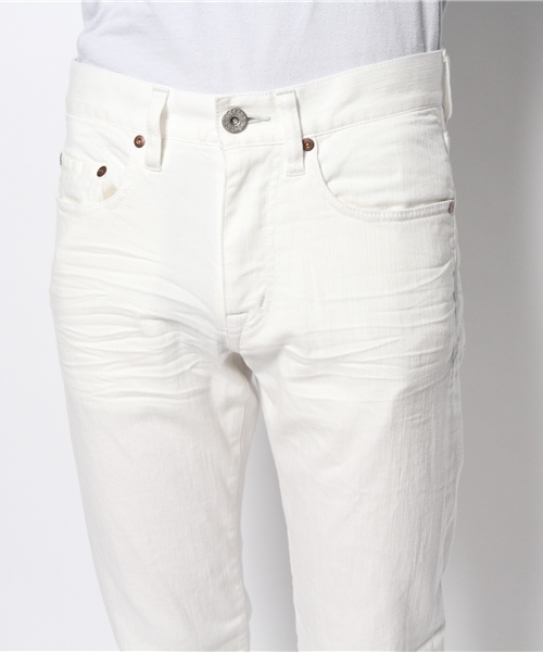 PLST(プラステ)の「Men ストレートカラーデニムパンツ(デニムパンツ・メンズ・ホワイト・30inch/32inch/28inch/34inch)」の4枚目の写真