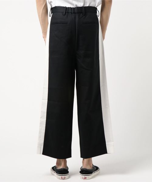THEE（シー）の「【THEE】wide line easy slacks（スラックス・メンズ・ブラック/ネイビー・1/2）」の3枚目の写真