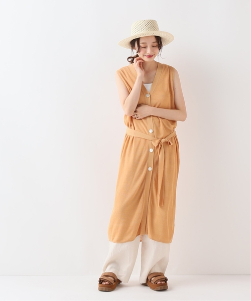 SLOBE IENA(スローブイエナ)の「ロングニットベスト◆(ベスト・レディース・ブラック/ベージュ・FREE)」の6枚目の写真