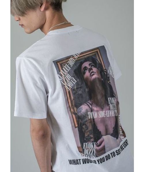 RE730(アールイーセブンサーティー)の「【RE730】フォトプリントロング丈Tシャツ ビッグシルエット(Tシャツ/カットソー・メンズ・ブラック/オフホワイト・LARGE/MEDIUM/X-LARGE)」の12枚目の写真