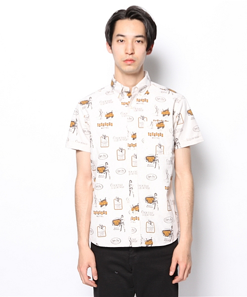 HYSTERIC GLAMOUR（ヒステリックグラマー）の「PREMIUM CLUB総柄 半袖ボタンダウンSH（シャツ/ブラウス・メンズ・イエロー系その他/ブルー系その他・LARGE/SMALL/MEDIUM）」の9枚目の写真