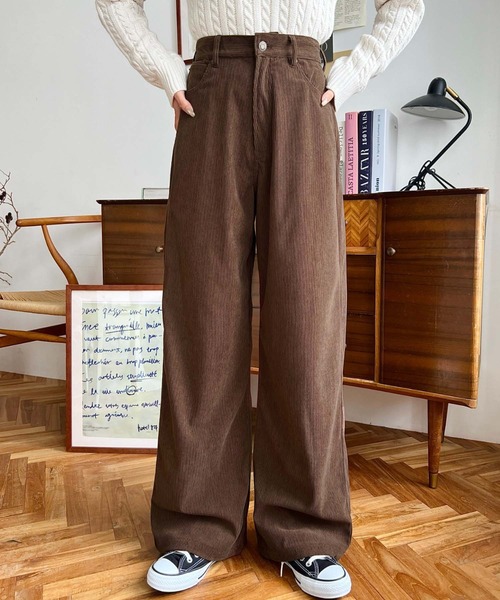 セミワイドコーデュロイパンツ（その他パンツ）｜moment+（モーメント