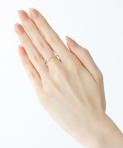 COCOSHNIK(ココシュニック)の「K10ノードリング(リング・レディース・ホワイト系その他7・10号/12号/14号)」の6枚目の写真