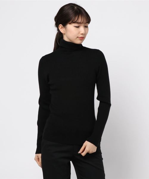 LOWRYS FARM（ローリーズファーム）の「１２Ｇリブタートル　857132（ニット/セーター・レディース・ブラック/ベージュ/ブラウン/レッド/オフホワイト・FREE）」の11枚目の写真