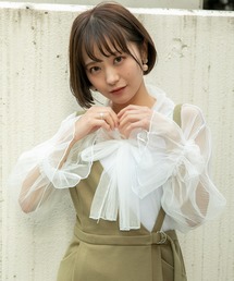 VANNIE U | VANNIE U しゅわしゅわシアーリボンブラウス(シャツ/ブラウス)