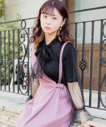 VANNIE U | VANNIE U しゅわしゅわシアーリボンブラウス(シャツ/ブラウス)