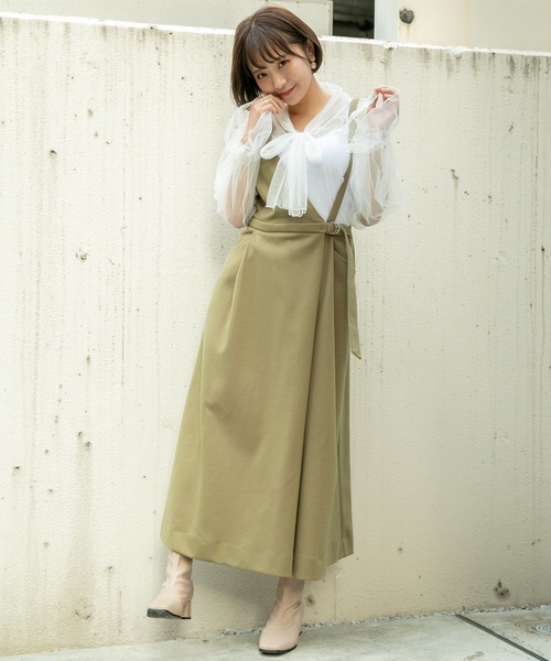 VANNIE U(ヴァニーユー)の「VANNIE U しゅわしゅわシアーリボンブラウス(シャツ/ブラウス・レディース・ホワイト/ブラック/ベージュ/ピンク・FREE)」の7枚目の写真