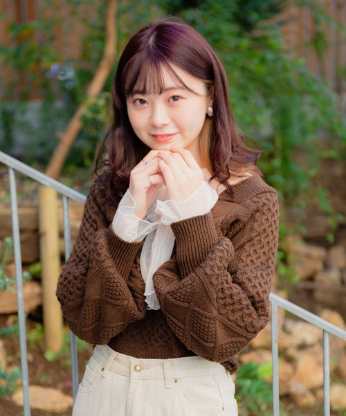 VANNIE U(ヴァニーユー)の「VANNIE U しゅわしゅわシアーリボンブラウス(シャツ/ブラウス・レディース・ホワイト/ブラック/ベージュ/ピンク・FREE)」の18枚目の写真