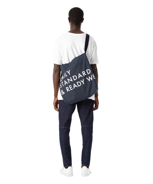 DAILY STANDARD by SANDINISTA（デイリースタンダードバイサンディニスタ）の「Ordinary Canvas 2way Bag / プリント入りキャンバスバッグ（ショルダーバッグ・メンズ・ネイビー/ナチュラル・FREE）」の8枚目の写真