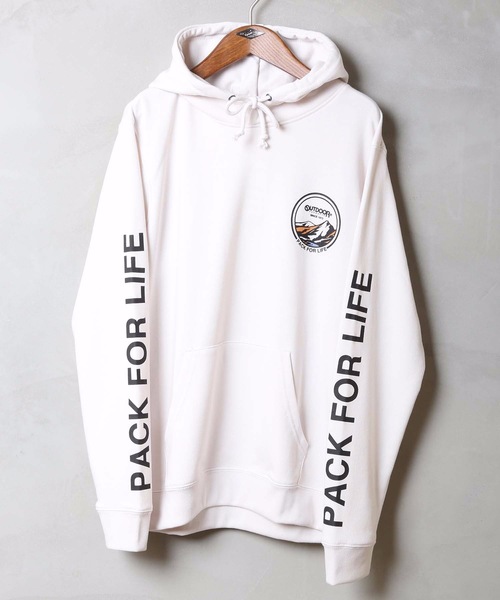 OUTDOOR PRODUCTS APPAREL(アウトドアプロダクツアパレル)の「袖プリントグラフィックプルパーカー(パーカー・メンズ・ダークグリーン/ベージュ/アイボリー/ライトブラウン・SMALL/MEDIUM/LARGE/X-LARGE)」の16枚目の写真