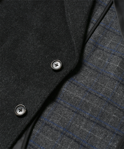 NANO universe（ナノユニバース）の「W/Nダブルフェイスチェスターコート（チェスターコート・メンズ・チャコールグレー/ネイビー/キャメル・50/48/46/44）」の15枚目の写真