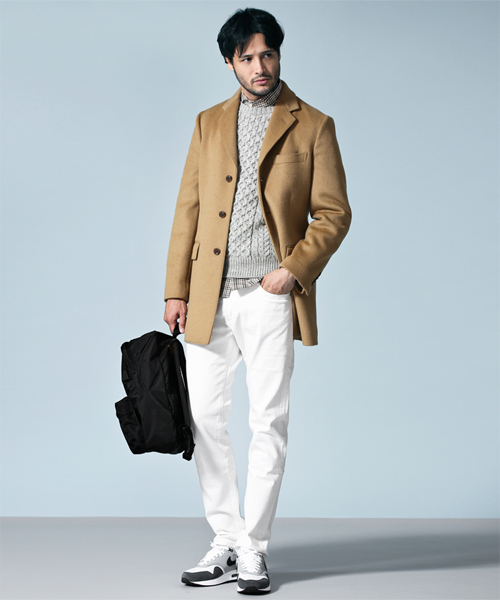 NANO universe（ナノユニバース）の「W/Nダブルフェイスチェスターコート（チェスターコート・メンズ・チャコールグレー/ネイビー/キャメル・50/48/46/44）」の11枚目の写真