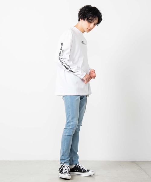 WEGO(ウィゴー)の「WEGO/総柄ロゴプリントロンT(Tシャツ/カットソー・メンズ・ホワイト・SMALL/MEDIUM/LARGE)」の9枚目の写真