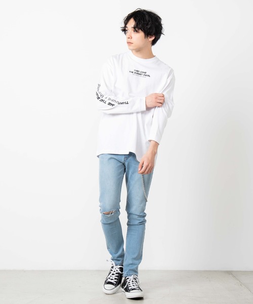 WEGO(ウィゴー)の「WEGO/総柄ロゴプリントロンT(Tシャツ/カットソー・メンズ・ホワイト・SMALL/MEDIUM/LARGE)」の10枚目の写真