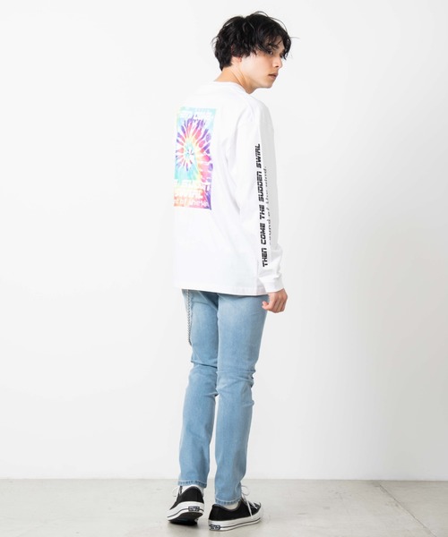 WEGO(ウィゴー)の「WEGO/総柄ロゴプリントロンT(Tシャツ/カットソー・メンズ・ホワイト・SMALL/MEDIUM/LARGE)」の2枚目の写真