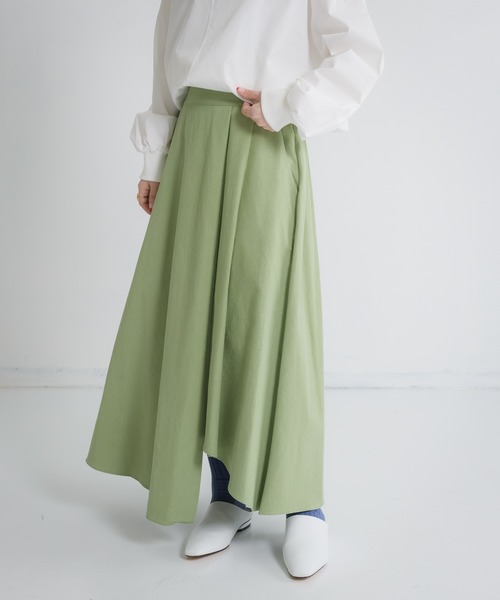 Libra Cue（リブラ キュー）の「Libra アシメデザインカットスカート（スカート・レディース・アイボリー/グリーン/ブルー・FREE）」の13枚目の写真