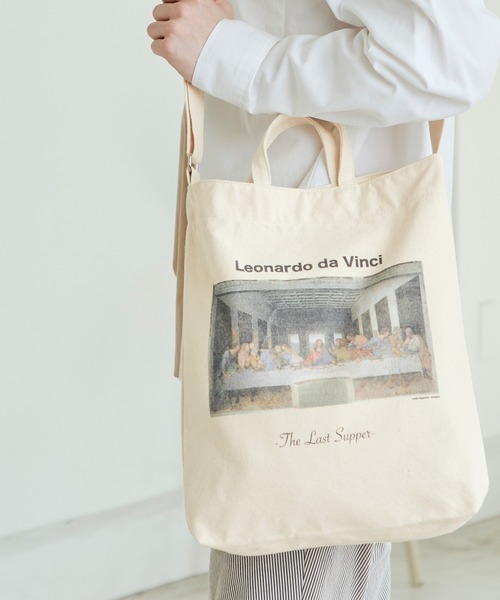 MONO-MART（モノマート）の「別注プリントART 2wayキャンバストートバッグ（トートバッグ・メンズ・オフホワイト/ホワイト系その他/ホワイト系その他2/ホワイト系その他3/ホワイト系その他4・FREE）」の3枚目の写真