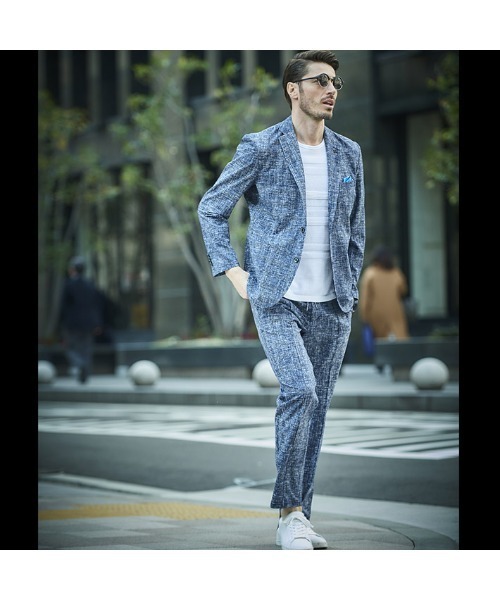 三浦翔平様ご着用 G Stage ジーステージ のファッション クールマックスウォッシャブルグレンチェックストレッチジャケット テーラードジャケット