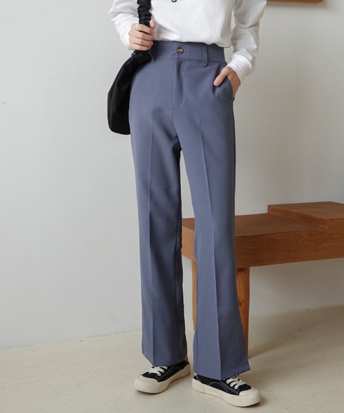 urge:(アージコロン )の「【URGE:】シルエットフレアスリットパンツ(スラックス・レディース・ブルー/ブラウン/アイボリー/ブラック/ミント/ライトベージュ/ピンク系その他/グリーン系その他/モカ/ダークブルー/グレイッシュベージュ/チャコールグレー/アッシュブラウン・FREE/SMALL/MEDIUM/LARGE)」の12枚目の写真