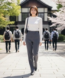 urge： | 【Mayree】シルエットフレアスリットパンツ(スラックス)