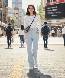 urge： | 【Mayree】スリット フレアスラックス(スラックス)