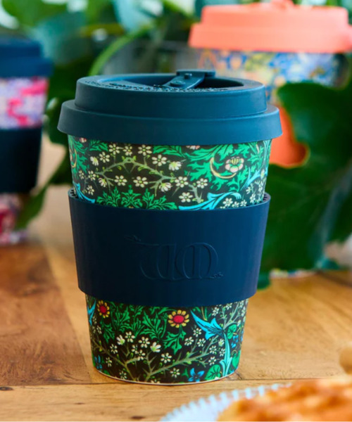 SiNCERE（シンシア）の「<Ecoffee Cup/エコーヒーカップ>エコ コーヒーカップ WILLIAM MORRIS/ウィリアム・モリス 350ml（グラス/マグカップ/タンブラー・レディース・ブラック/パープル/レッド/ターコイズブルー/ブラック×グレー・ONE SIZE）」の2枚目の写真