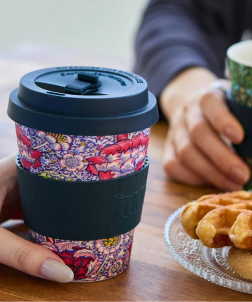 SiNCERE（シンシア）の「<Ecoffee Cup/エコーヒーカップ>エコ コーヒーカップ WILLIAM MORRIS/ウィリアム・モリス 350ml（グラス/マグカップ/タンブラー・レディース・ブラック/パープル/レッド/ターコイズブルー/ブラック×グレー・ONE SIZE）」の8枚目の写真