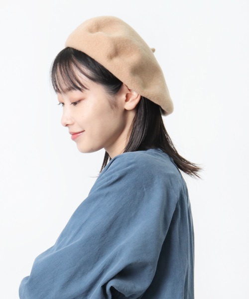 salle de bal(サルデバル)の「CZECH ベレー帽(ハンチング/ベレー帽・レディース・ブラック/ホワイト/ネイビー/ワイン/キャメル・FREE)」の4枚目の写真