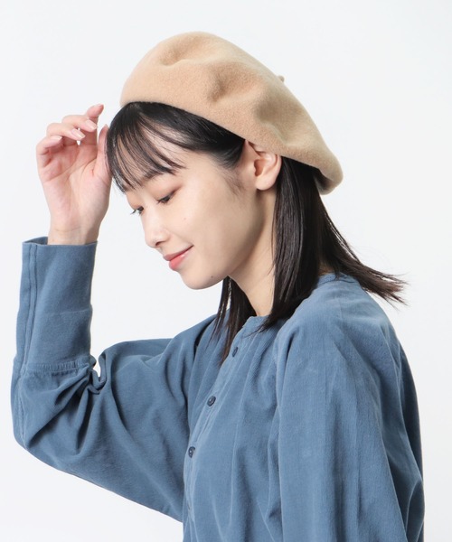 salle de bal(サルデバル)の「CZECH ベレー帽(ハンチング/ベレー帽・レディース・ブラック/ホワイト/ネイビー/ワイン/キャメル・FREE)」の9枚目の写真