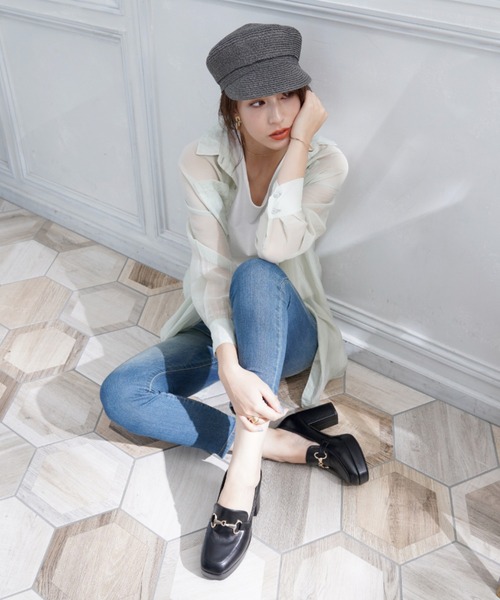 VIVIAN（ヴィヴィアン）の「スクエアトゥ厚底プラットフォームビット付きパンプス（パンプス・レディース・ブラック×グリーン/D/ホワイト×カーキブラウン/ブラック系その他2/White/ホワイト系その他5・S/M/L）」の11枚目の写真
