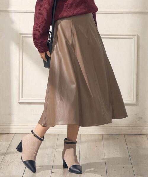 TOCCA(トッカ)の「【TOCCA LAVENDER】Eco Leather Skirt スカート(スカート・レディース・ブラウン系/ベージュ系・0/4)」の2枚目の写真