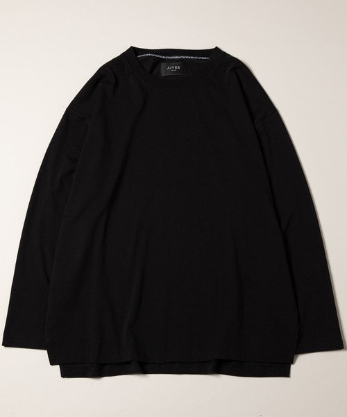 AIVER（アイバー）の「AIVER　シルケットルーズスリット L/S TEE（Tシャツ/カットソー・メンズ・グレイッシュブルー/ブラック/チャコールグレー/オフホワイト・MEDIUM/LARGE/SMALL）」の20枚目の写真