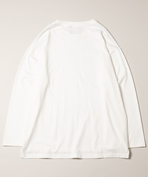 AIVER（アイバー）の「AIVER　シルケットルーズスリット L/S TEE（Tシャツ/カットソー・メンズ・グレイッシュブルー/ブラック/チャコールグレー/オフホワイト・MEDIUM/LARGE/SMALL）」の22枚目の写真